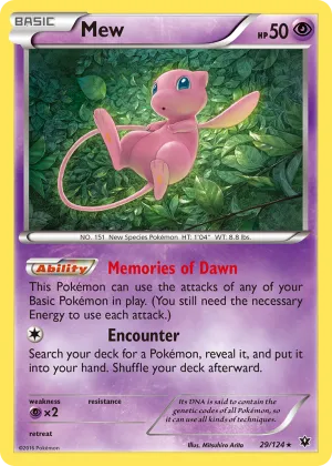 Mew Pokémon Fates Collide #29 Reverse Holo