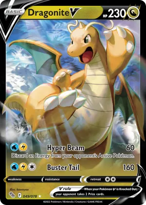 Dragonite V Pokémon Pokémon GO #49 Holo