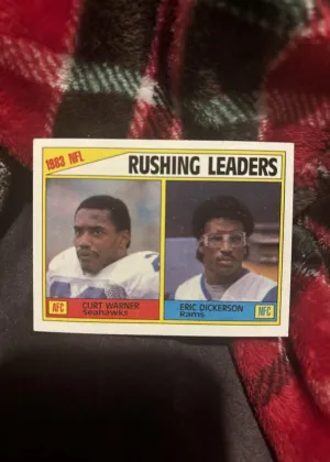 Curt Warner / Eric Dickerson 1984 Topps League Leaders Football #204