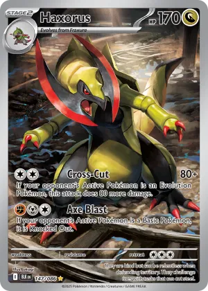 Haxorus Pokémon Black Bolt #147 Holo