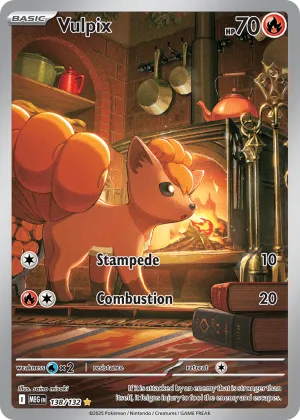 Vulpix Pokémon Mega Evolution #138 Holo