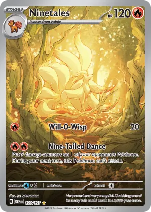 Ninetales Pokémon Obsidian Flames #199 Holo