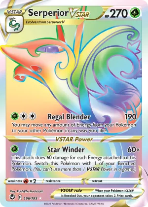 Serperior VSTAR Pokémon Silver Tempest #196 Holo