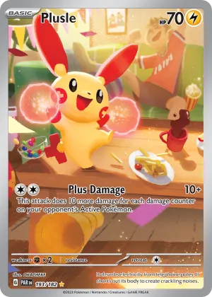 Plusle Pokémon Paradox Rift #193 Holo