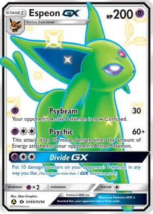Espeon-GX Pokémon Hidden Fates Shiny Vault #SV60 Holo