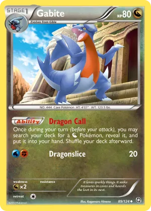 Gabite Pokémon Dragons Exalted #89 Reverse Holo