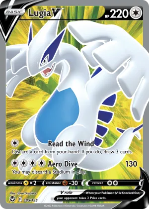 Lugia V Pokémon Silver Tempest #185 Holo