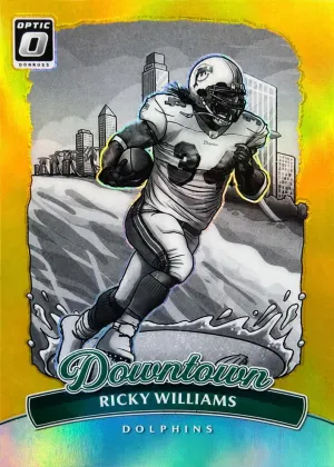 Ricky Williams 2025 Donruss Optic Downtown Legends Football Gold #8
