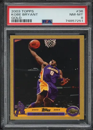 Kobe Bryant 2003 Topps Basketball Gold #36