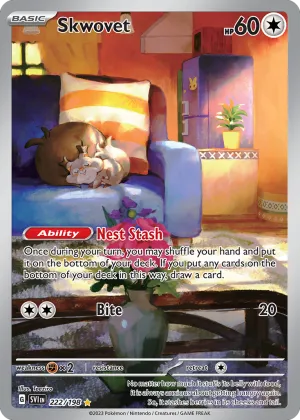 Skwovet Pokémon Scarlet & Violet #222 Holo