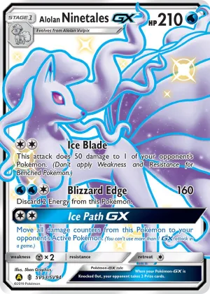 Alolan Ninetales-GX Pokémon Hidden Fates Shiny Vault #SV53 Holo