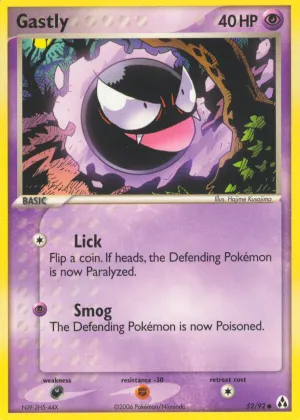 Gastly Pokémon Legend Maker #52 Reverse Holo