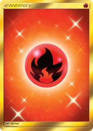 Fire Energy Pokémon Burning Shadows #167 Holo