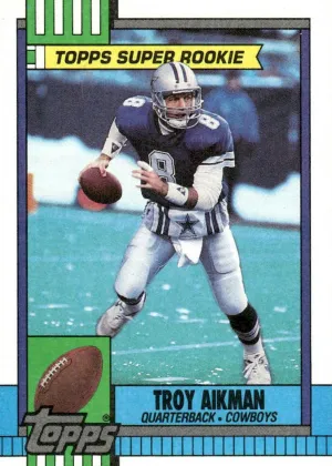 Troy Aikman 1990 Topps Football Variation #482