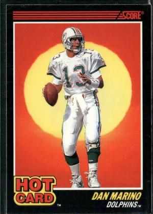 Dan Marino 1990 Score Hot Card Football #9