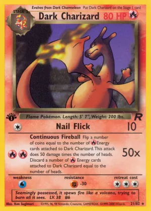 Dark Charizard Pokémon Team Rocket #21 Unlimited