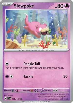 Slowpoke Pokémon Stellar Crown #57 Reverse Holo
