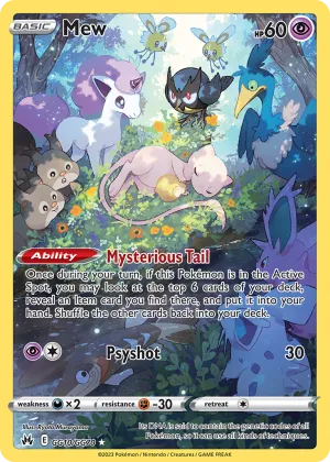 Mew Pokémon Crown Zenith Galarian Gallery #GG10 Holo