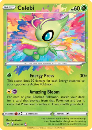 Celebi Pokémon Vivid Voltage #9 Holo