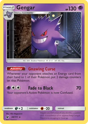 Gengar Pokémon Crimson Invasion #38 Holo