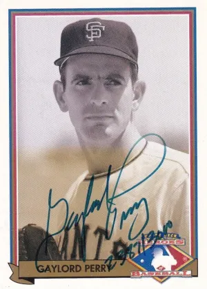 Gaylord Perry 1991 Upper Deck Heroes of Baseball Auto Baseball #H2