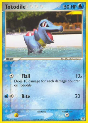 Totodile Pokémon Hidden Legends #79 Reverse Holo