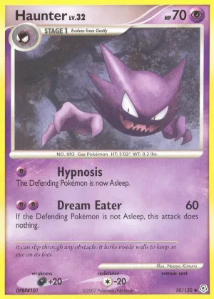 Haunter Pokémon Diamond & Pearl #50 Reverse Holo