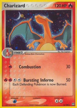Charizard Pokémon Power Keepers #6 Reverse Holo