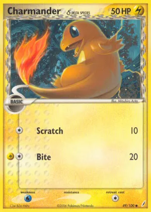 Charmander δ Pokémon Crystal Guardians #49 Reverse Holo