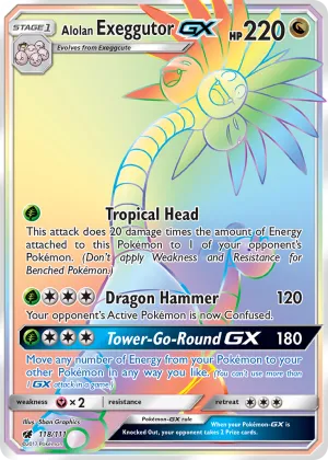 Alolan Exeggutor-GX Pokémon Crimson Invasion #118 Holo