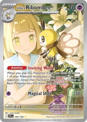 Lillie's Ribombee Pokémon Journey Together #164 Holo