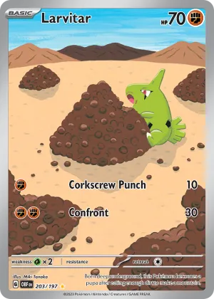 Larvitar Pokémon Obsidian Flames #203 Holo