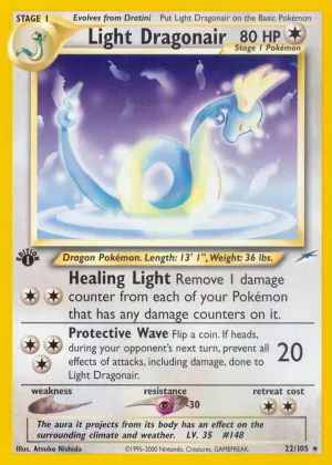Light Dragonair Pokémon Neo Destiny #22 1st Edition