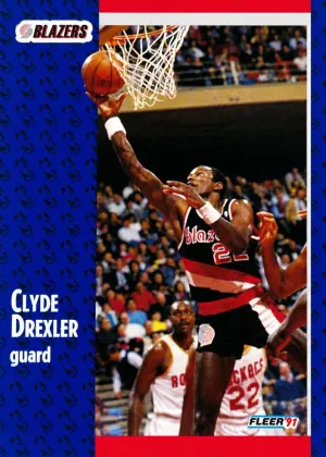 Clyde Drexler 1991 Fleer Tony's Pizza Basketball #S-78