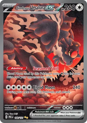 Bloodmoon Ursaluna ex Pokémon Prismatic Evolutions #168 Holo