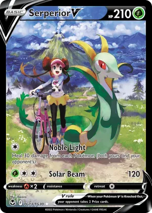 Serperior V Pokémon Silver Tempest Trainer Gallery #TG13 Holo