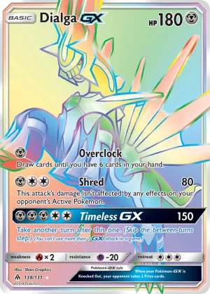 Dialga-GX Pokémon Forbidden Light #138 Holo