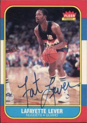 Lafayette Lever 1986 Fleer Autograph Basketball #63