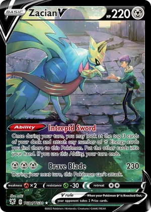 Zacian V Pokémon Astral Radiance Trainer Gallery #TG21 Holo