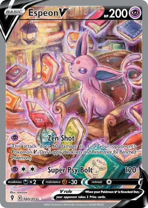 Espeon V Pokémon Evolving Skies #180 Holo