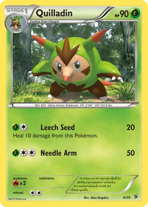 Quilladin Pokémon Kalos Starter Set #4 Holo