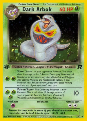 Dark Arbok Pokémon Team Rocket #2 1st Edition Holo