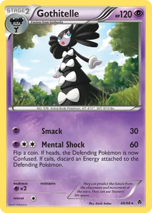 Gothitelle Pokémon Emerging Powers #48 Reverse Holo