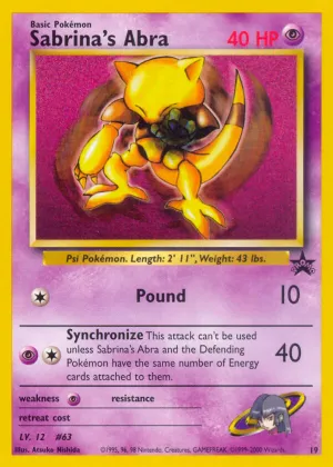 Sabrina's Abra Pokémon Wizards Black Star Promos #19
