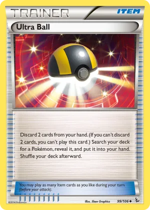 Ultra Ball Pokémon Flashfire #99 Reverse Holo