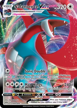 Salamence VMAX Pokémon Darkness Ablaze #144 Holo