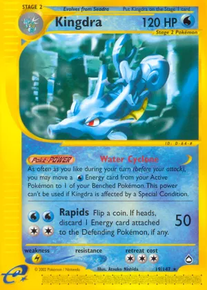 Kingdra Pokémon Aquapolis #19 Reverse Holo