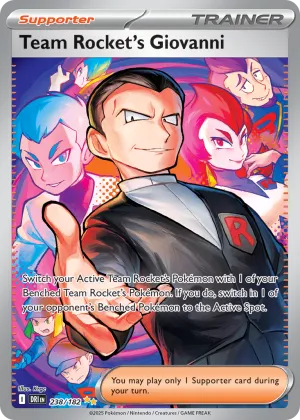 Team Rocket's Giovanni Pokémon Destined Rivals #238 Holo