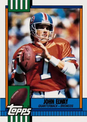John Elway 1990 Topps Football Disclaimer Back #37