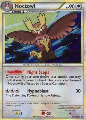 Noctowl Pokémon HGSS Black Star Promos #HGSS06 Holo